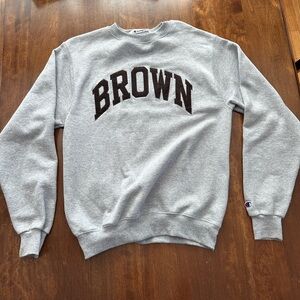 Champion Gray Brown University Crewneck
